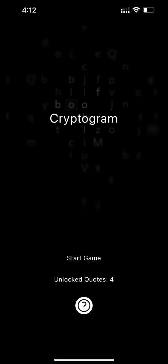 React Native Cryptogram