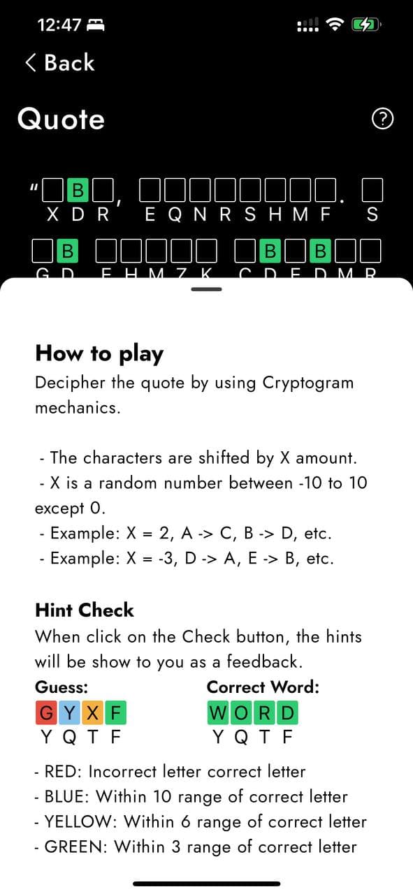 React Native Cryptogram